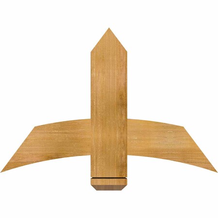 Ekena Millwork Bellingham Rough Sawn Timber Gable Bracket, Western Red Cedar, 36"W x 24"H x 2"D x 6"F, 16/12 Pitch GBW036X24X0206BEL00RWR